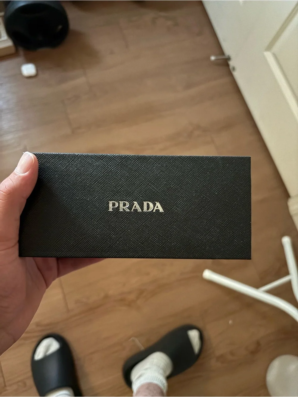 Prada Black Rectangular Foldable VR/AR-Style Frame